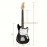 Glarry Full Size 6 String S- S Pickup GMF Electric Guitar With Bag Strap Connector Wrench Tool Black