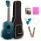 GECKO Concert Ukulele Mahogany 23 Inch - Beginner Kit with Gig Bag, Strap, Nylon Strings, Picks, Cloth