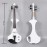 Modoustring White 4/4 Electric Violin Solid Wood Nice Tone Free Case Bow Ebony Fittings Violin Shoulder Rest 1/4'' Jack Cable, You Can Connect To The Most Popular AMP Ebony Fingerboard And Pegs Chin Rest, Durable Tailpiece