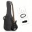 44 Inch 4 String Double Pickup Electric Bass Guitar Bundle Black