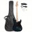 Glarry GST Stylish Electric Guitar Kit With Black Pickguard Dark Blue