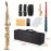 Brass Straight Soprano Sax Saxophone Bb B Flat Woodwind Instrument Natural Shell Key Carve Pattern With Carrying Case Gloves Cleaning Cloth Straps Cleaning Rod