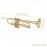 UBesGoo Beginner Gold Lacquer Brass Bb Trumpet with Care for Student School Band