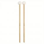 Lixada 1 Pair Felt Mallets Drum Sticks with Wood Handle for Percussion Instrument White
