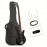 44 Inch 4 String Double Pickup Electric Bass Guitar Bundle Black