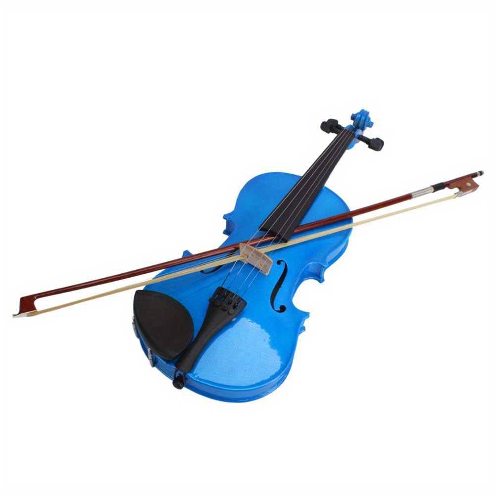 4 4 full size dark violin pack with arbor white bow and basswood violin details 8