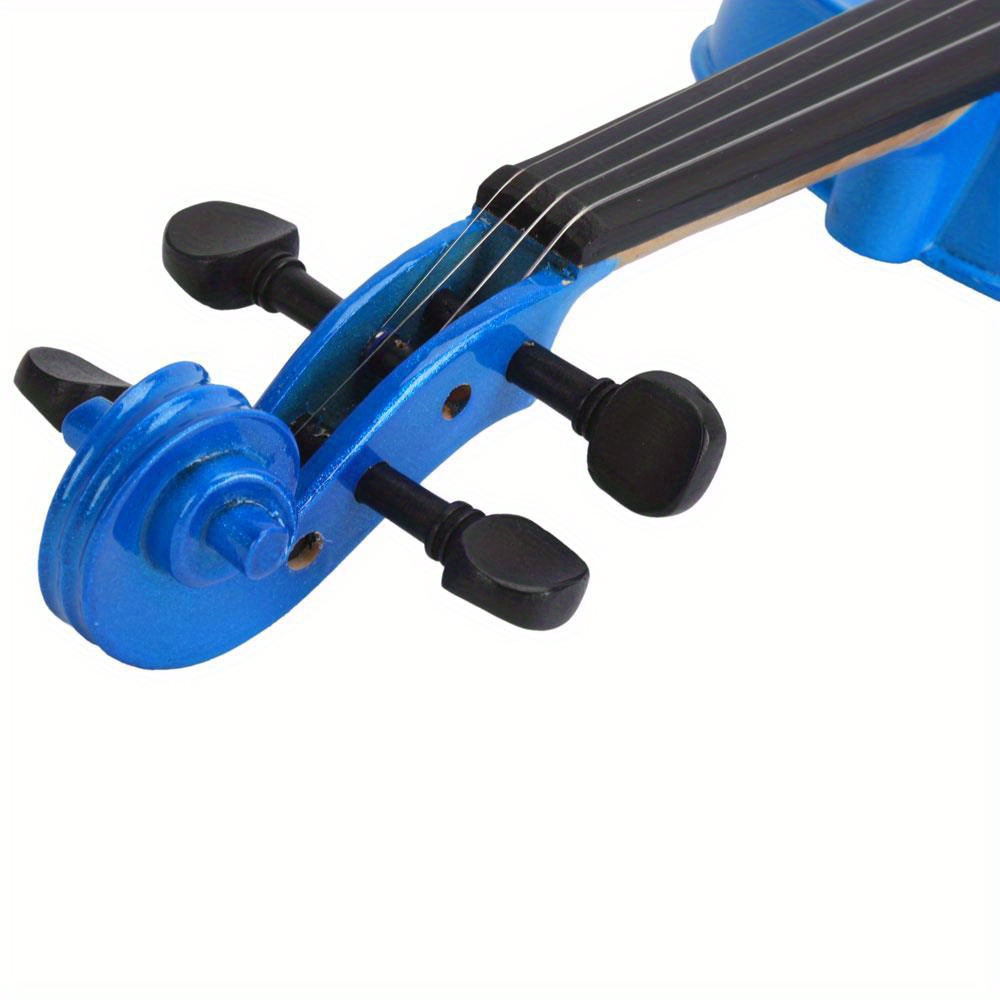 4 4 full size dark violin pack with arbor white bow and basswood violin details 9