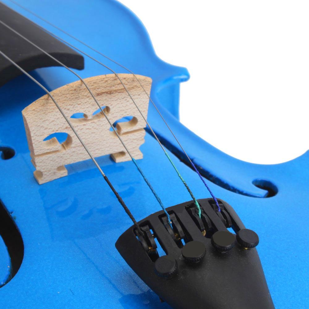 4 4 full size dark violin pack with arbor white bow and basswood violin details 10