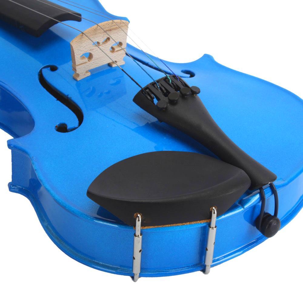 4 4 full size dark violin pack with arbor white bow and basswood violin details 13