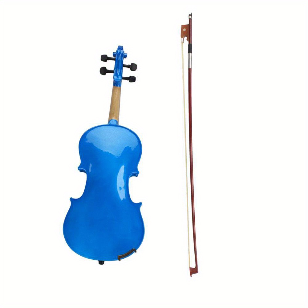 4 4 full size dark violin pack with arbor white bow and basswood violin details 15