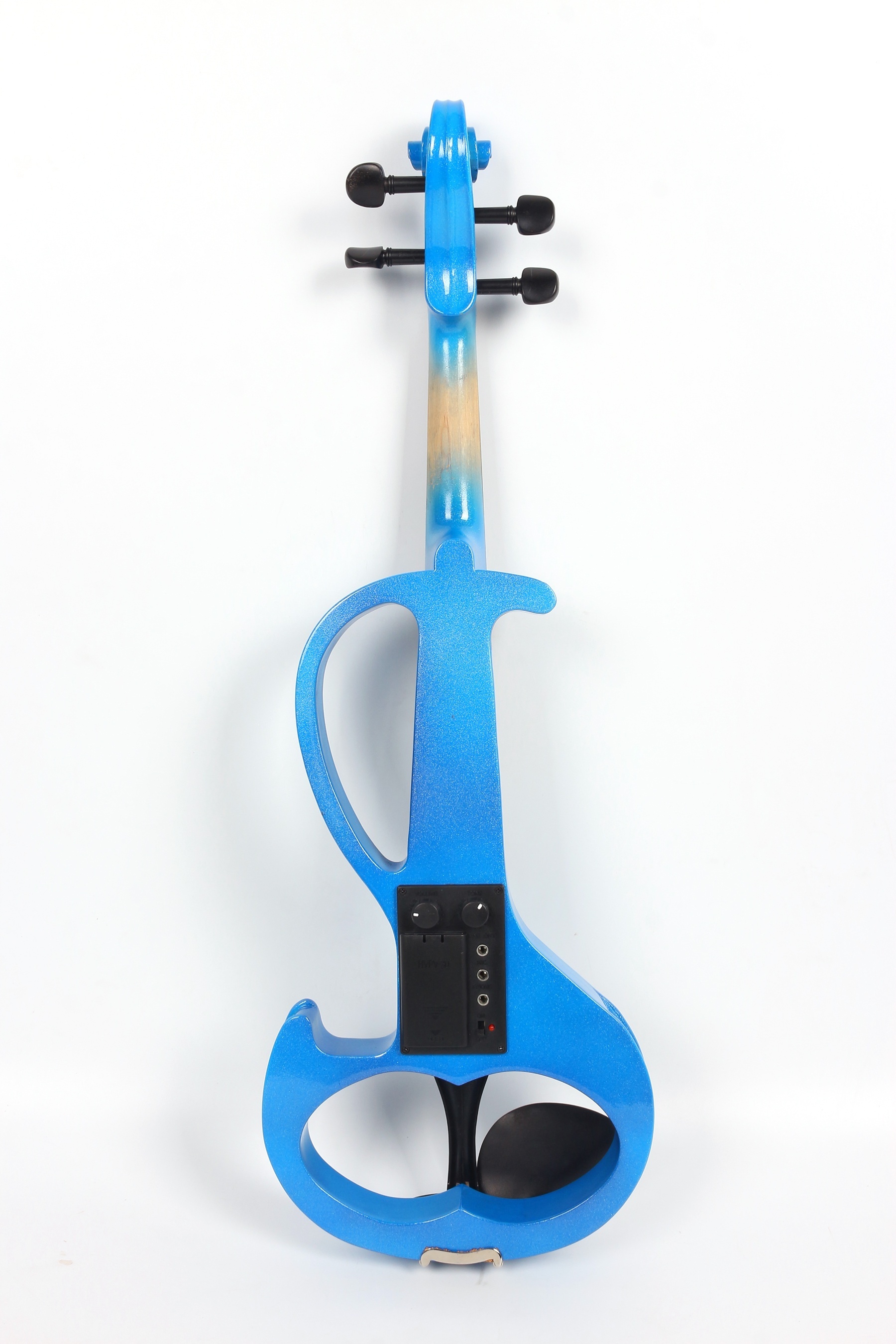 blue full size 4 4 electric violin solid wood designed for features ebony wood fingerboard and electric setup for amplified sound 1 8 audio to widely amplifiers or headphone integration enabling sessions details 2