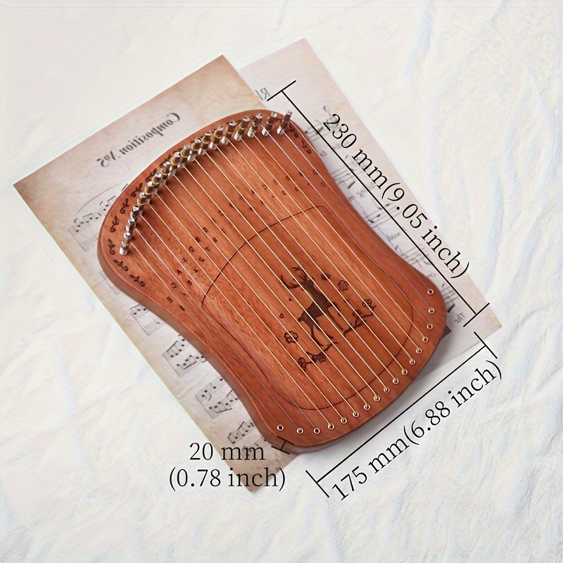 1 pc 17 string finger qin sika deer small instrument kalinba creative qin details 1