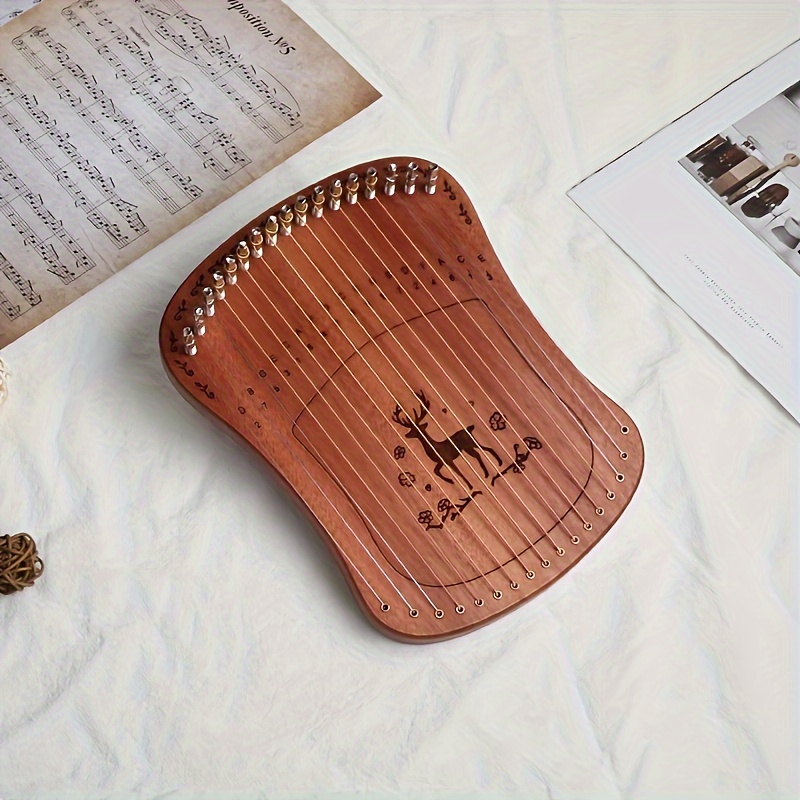 1 pc 17 string finger qin sika deer small instrument kalinba creative qin details 2
