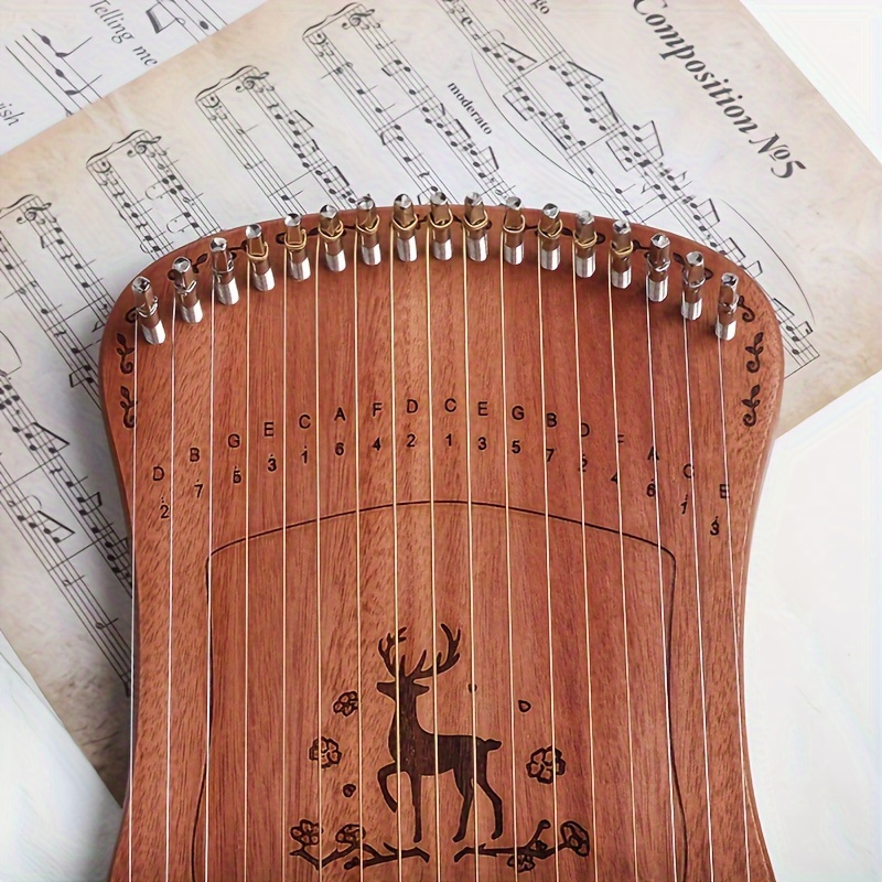1 pc 17 string finger qin sika deer small instrument kalinba creative qin details 5