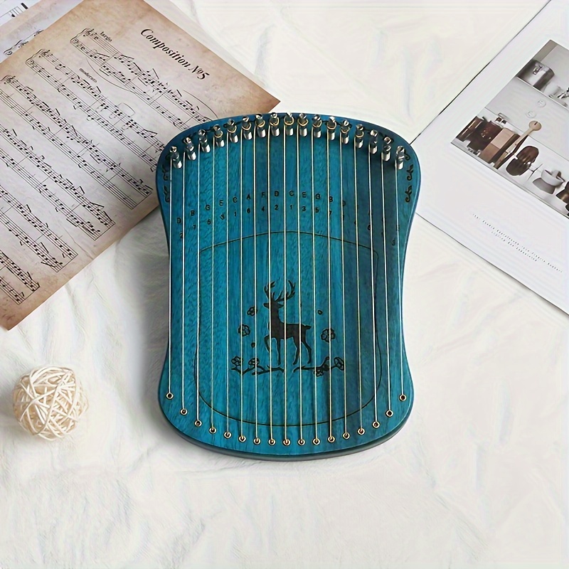 1 pc 17 string finger qin sika deer small instrument kalinba creative qin details 7