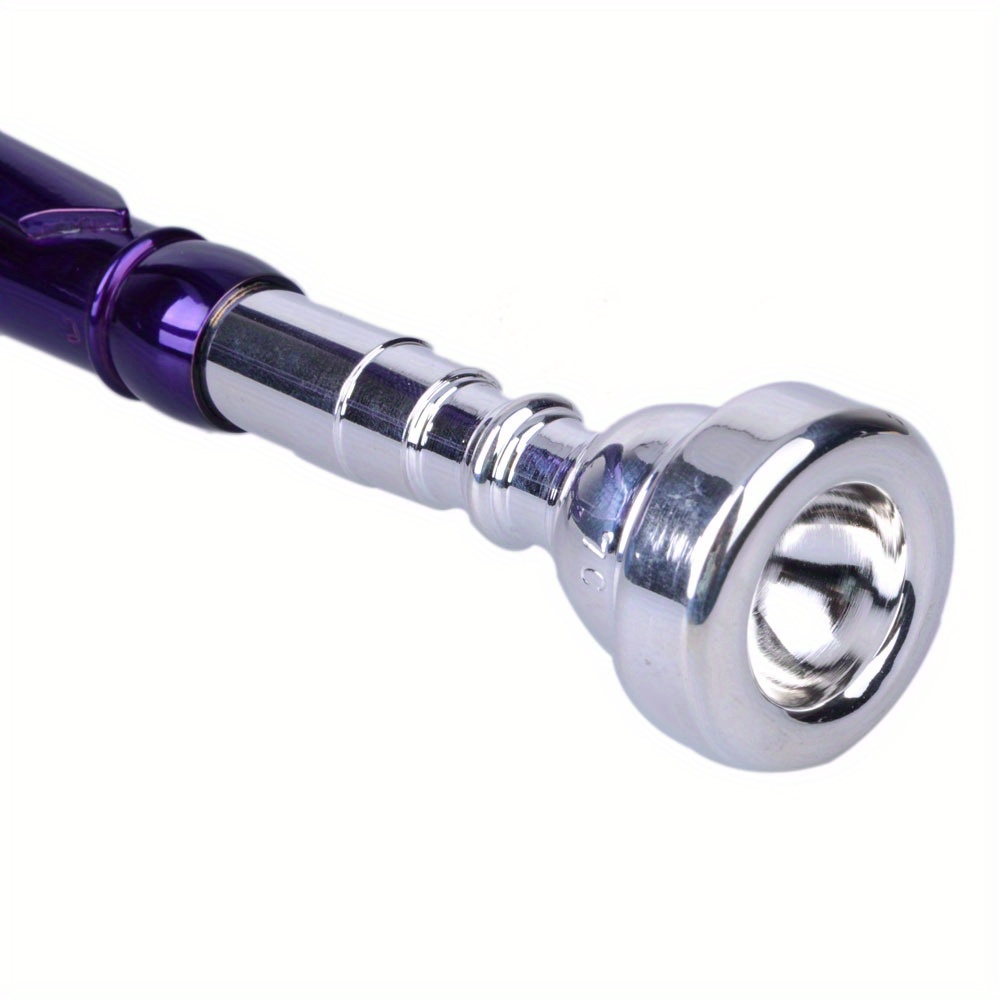 brass trumpet in purple b flat gloves details 16