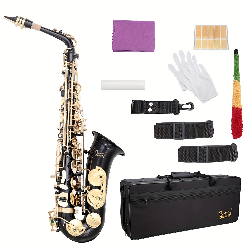 alto saxophone alto sax eb with 11reeds case black color for students and beginners details 1