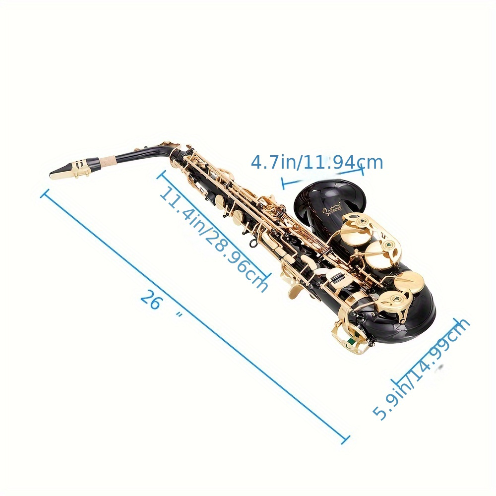 alto saxophone alto sax eb with 11reeds case black color for students and beginners details 4