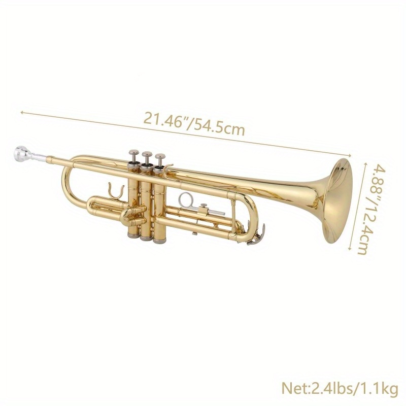 beginner brass bb trumpet with care for student school band details 0