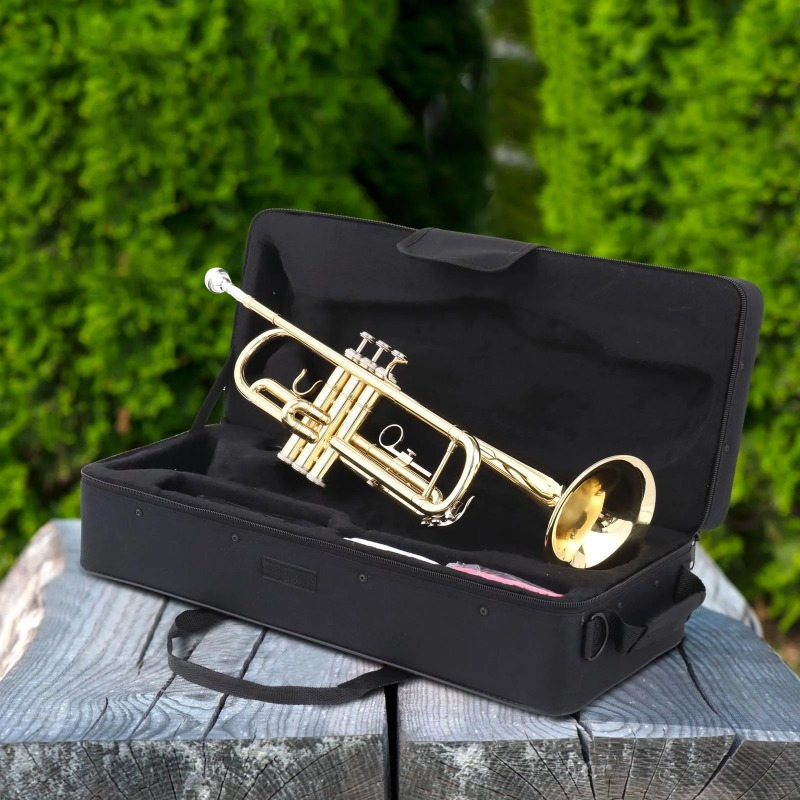 beginner brass bb trumpet with care for student school band details 7