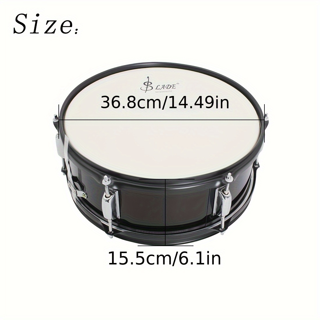 14 inch snare drum set stainless steel marching drum with angelic voice heavenly sound powerful tone 14 49 inch drum width details 1