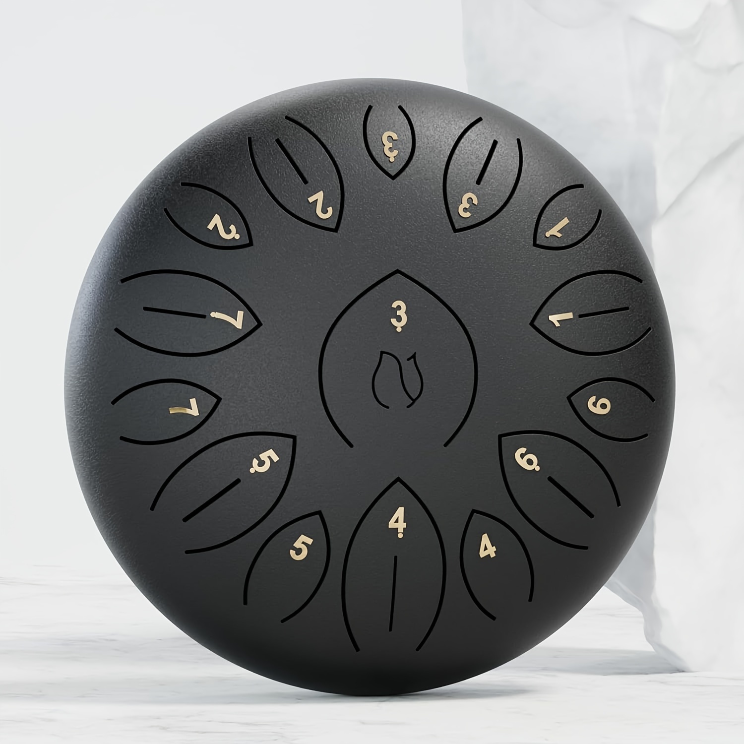 12 inch 15 note steel tongue drum tongue drums steel drum instruments for adult hand pan drum with music book drum mallets and carry bag idea for yoga music education details 2
