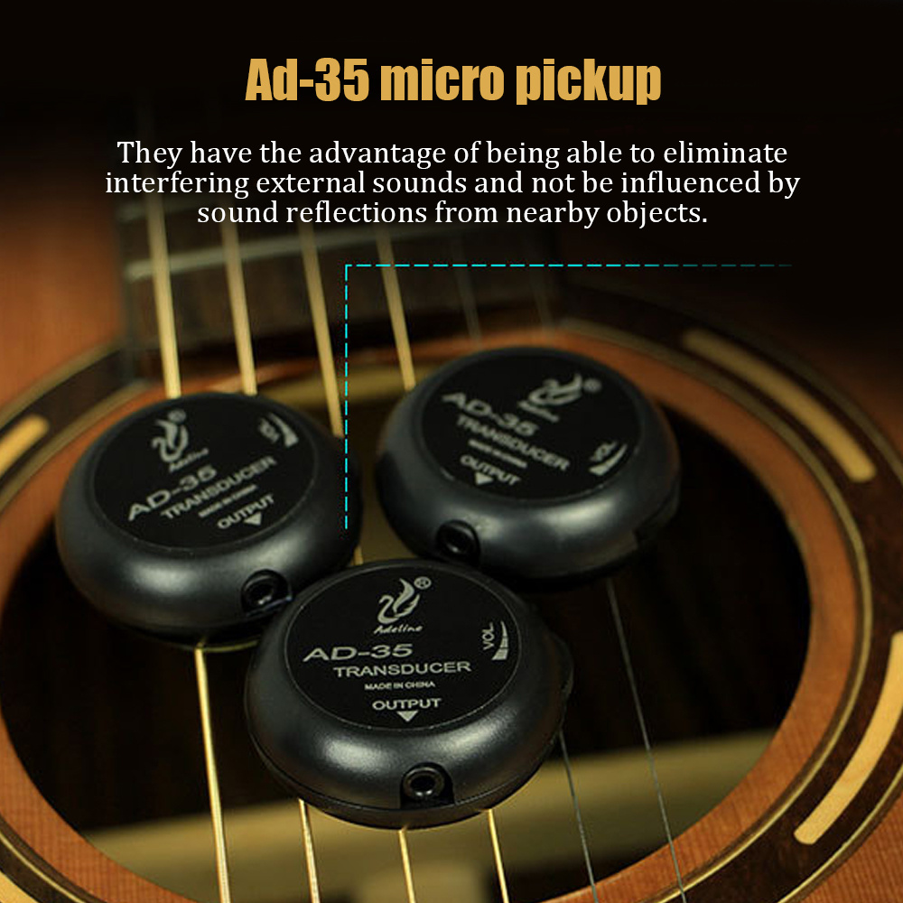 ad 35 mini sound pick up amplifier stick pickup for acoustic guitar ukulele violin cello banjo details 3