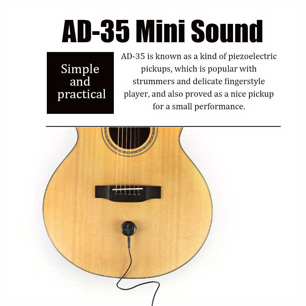ad 35 mini sound pick up amplifier stick pickup for acoustic guitar ukulele violin cello banjo details 8