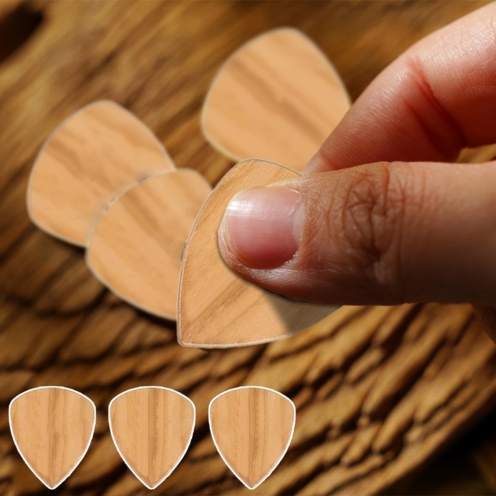 wooden guitar with stand 5pcs picks guitar pick holder box musician engraved wooden plectrum case acoustic guitar box for electric bass guitar ukulele lover details 6