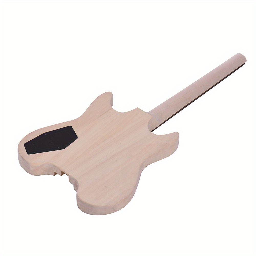 unfinished diy electric guitar kit basswood body rosewood fingerboard maple neck special design without details 2